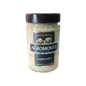 Crema de alcachofa Agromonte, bruschetta di carciofi siciliana sin gluten